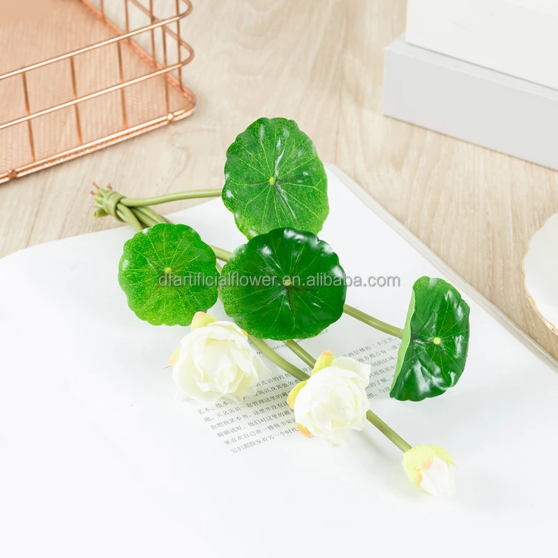 Wholesale Faux Silk Water Lily Flowers Latex Real Touch Flower Wedding Table Flower Centerpieces Artificial Lotus