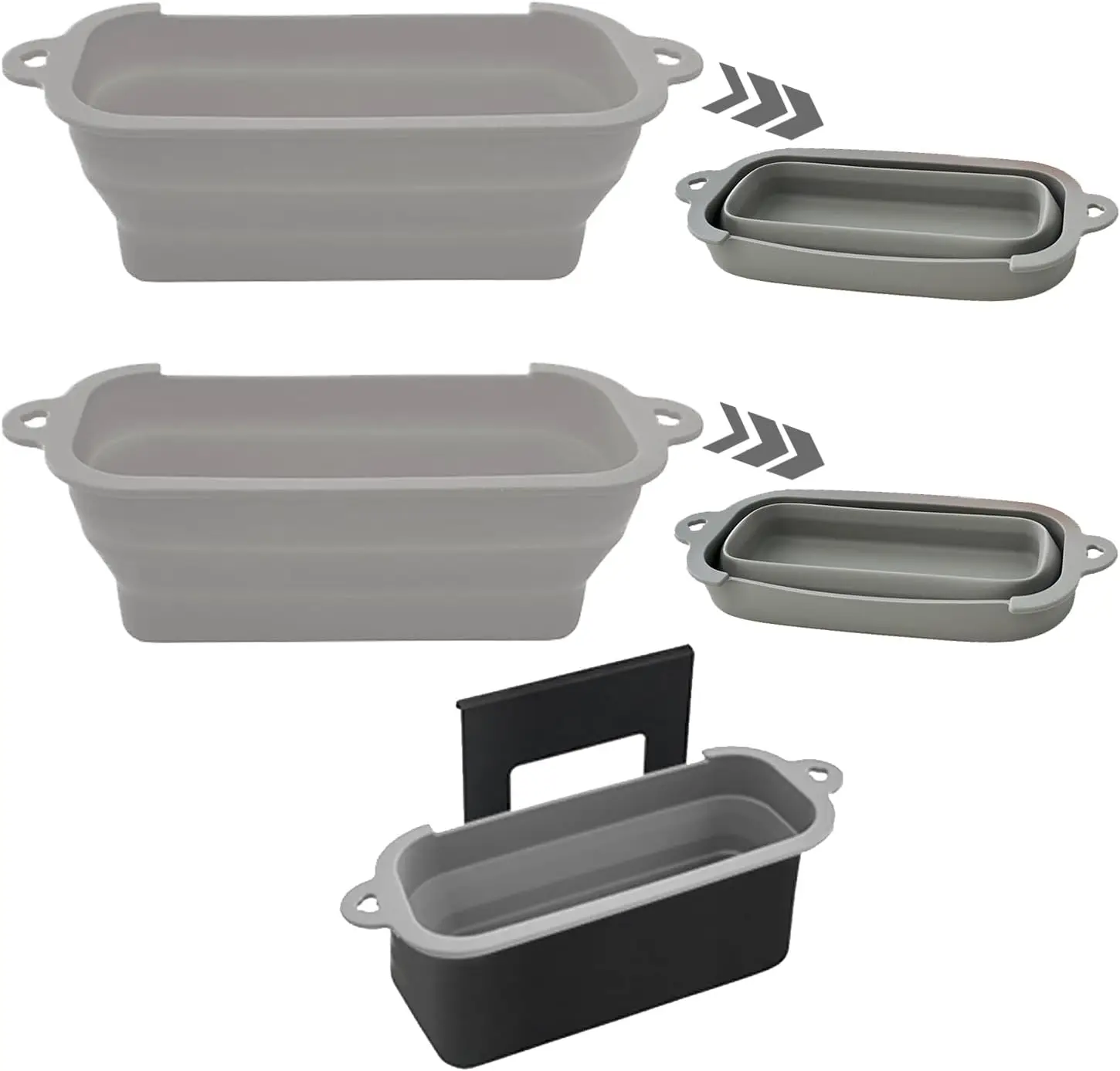 BBQ Grill Silicone Foil Tray Liner Grease Cup Box Rack Holder Catcher Compatible for Blackstone Griddle