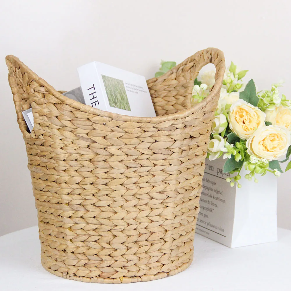SF Square Water Hyacinth Storage Basket Easter Basket  Laundry Basket Made By China Handicraft Manufacture