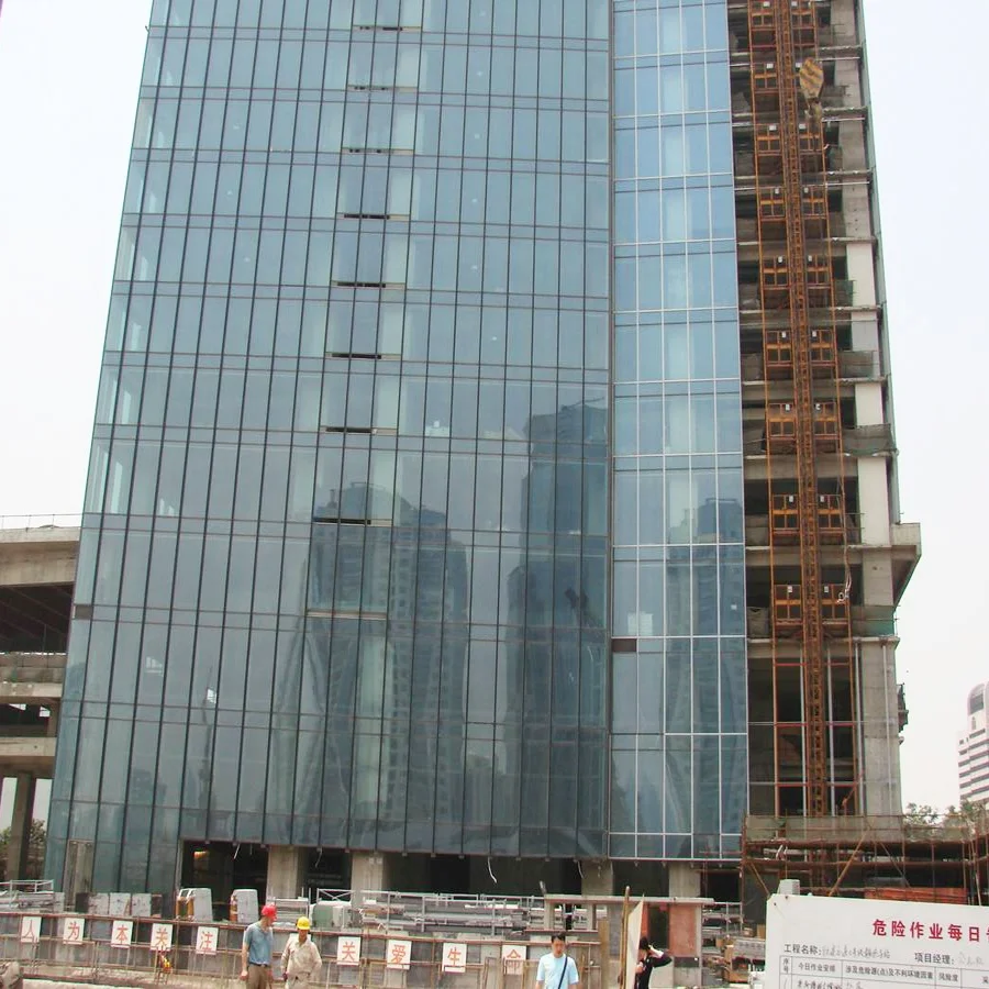 High quality  aluminum glass curtain wall exterior building cladding