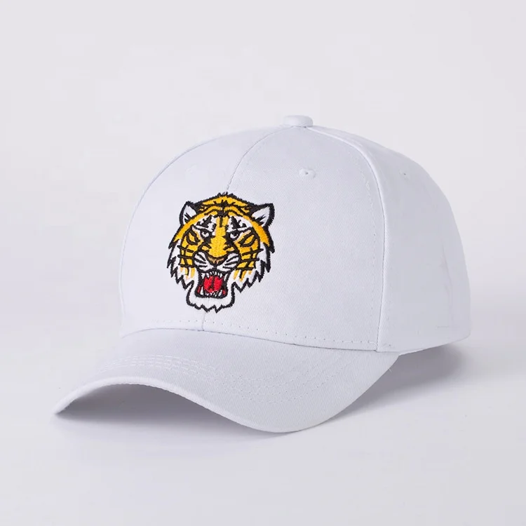 
Baseball Cap Tiger Head Embroidered Hot Sale Hat Ladies Cotton Male Outdoor Leisure Vintage Cap Supplier Outdoor Visor Hat 