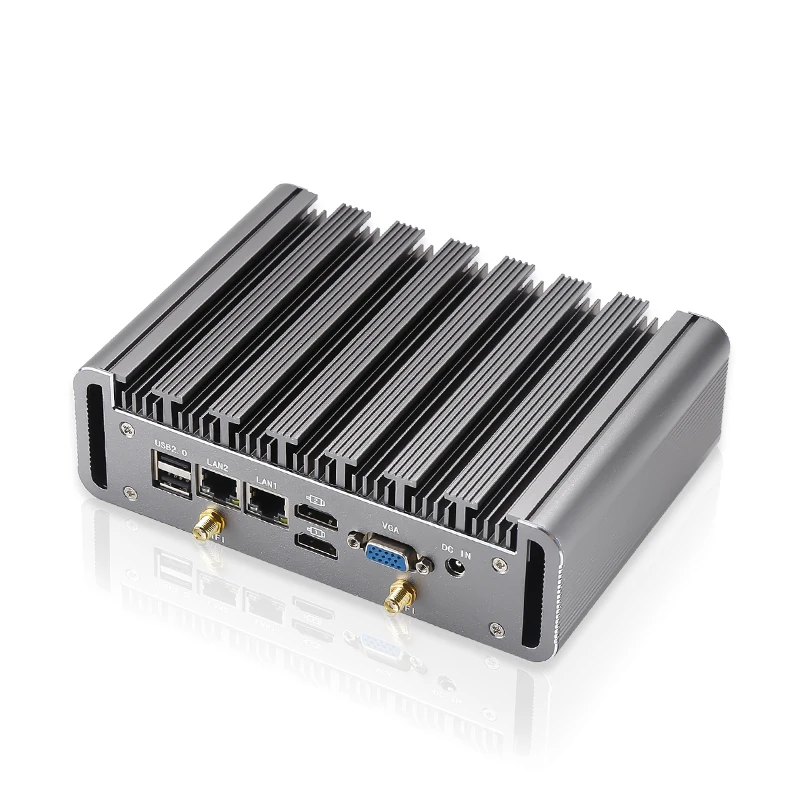 Factory New i3 i5 i7 2*LAN Support Triple Displays 2*HD-MI 1*VGA with Win Linux Industrial Fanless Mini Box PC