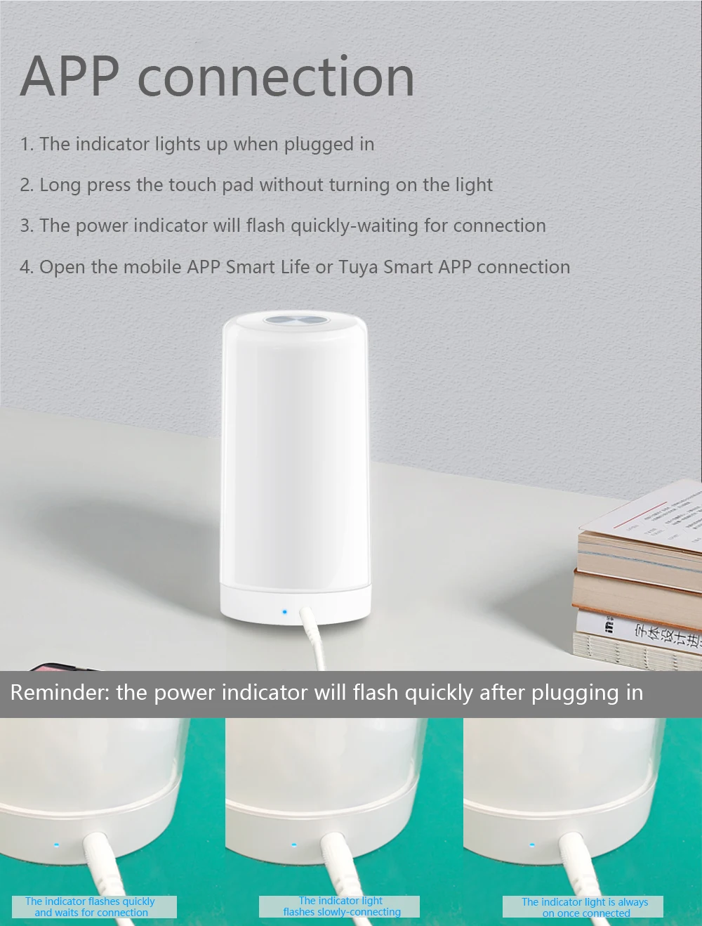  2021 New LED RGB Atmosphere Color Changing Smart Smartlife Home APP Controlled Adjustable Night Light With