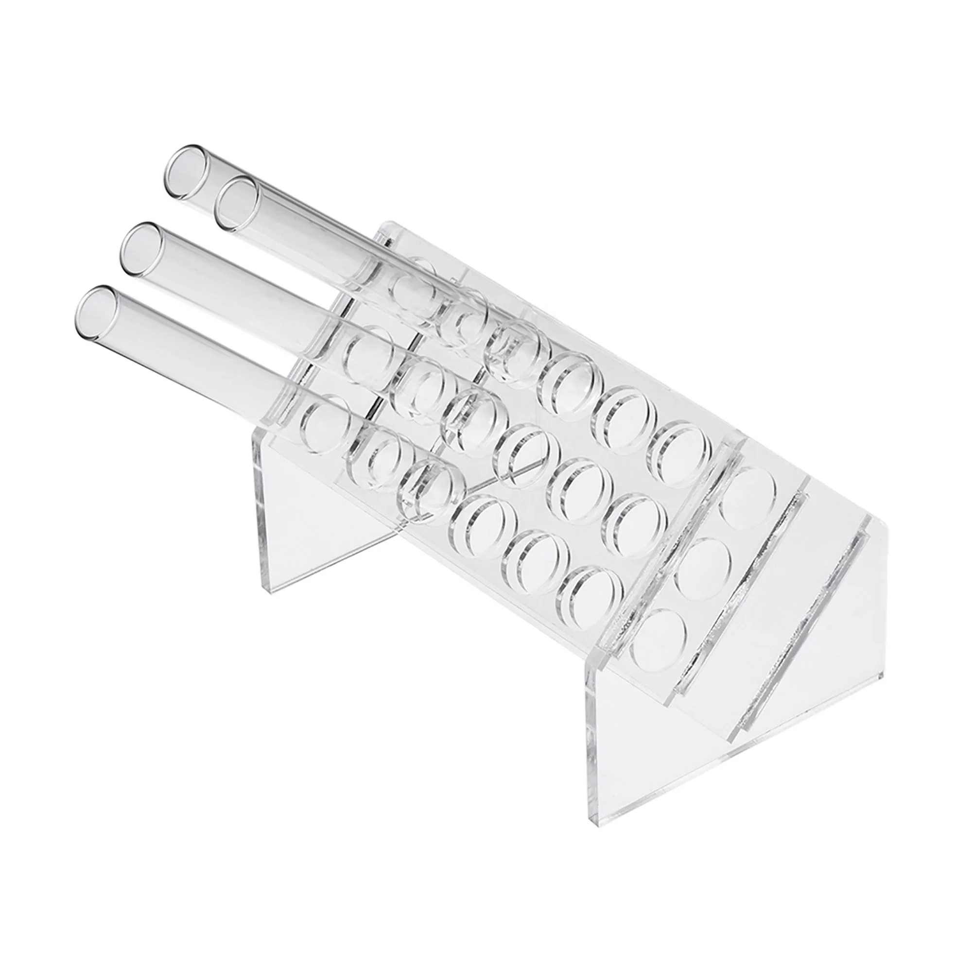 Clear Acrylic Slant Centrifuge Tubes Display Rack PMAA 10ml/15ml  lab Test Tube Holder Centrifuge Tubes Stand