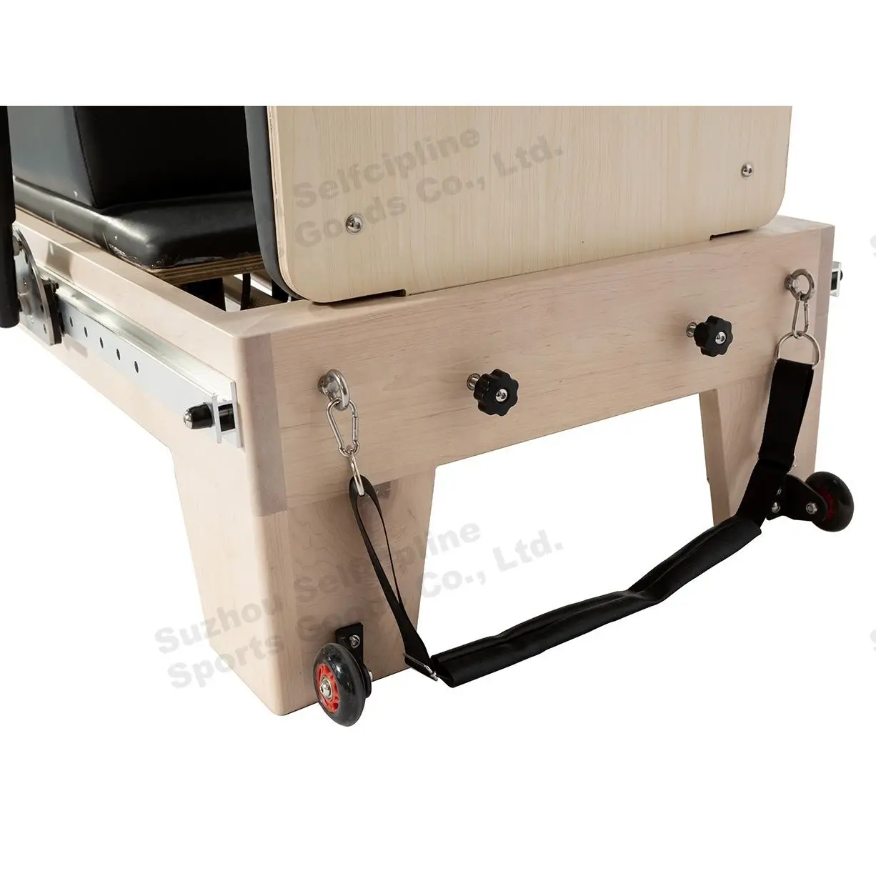 Infinity Wood Reformer Pilates Reformer Machine Footbar Moving back and forth