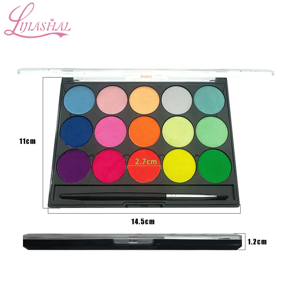 Professional Makeup Safe Non-toxic Face Painting Makeup 15 Colors hot sale Face Painting no logo face painting kit for kids