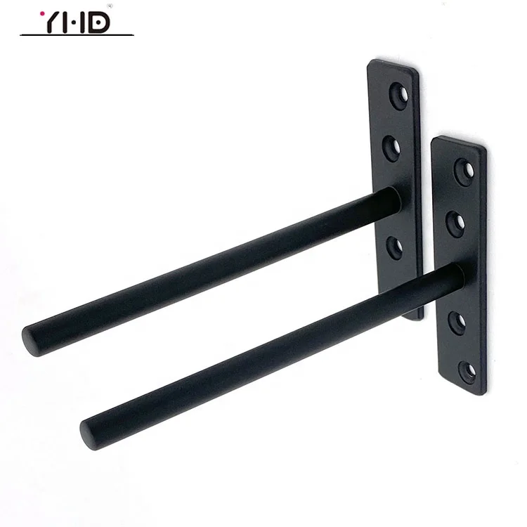 Heavy duty furniture hardware metal wall hidden shelf support bracket