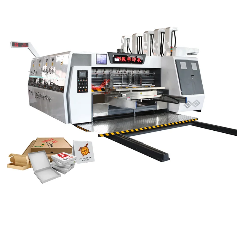 SYKM High Speed Printing Die Cutting Slotting Corrugated Packing Rotary Die Cutter Printer Pizza Box Machine