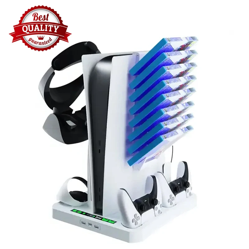 PS5 VR Controller Charging Dock For PSVR 2 Accessories Glasses Storage Stand for Ps5 Console Disc Version Cooling Stand