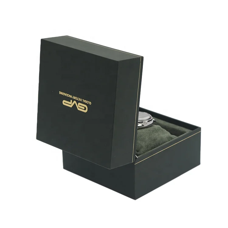 Custom Logo Watch Box for Men Luxury Storage Leatherette Watch Gift Packaging Box