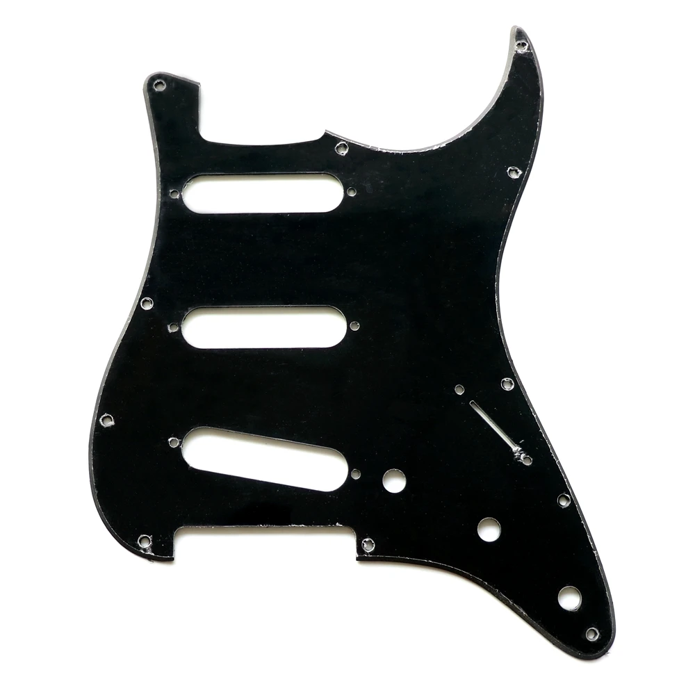 US standard Black 1ply SSS electric guitar pickguard for ST guitar parts replacement online sale