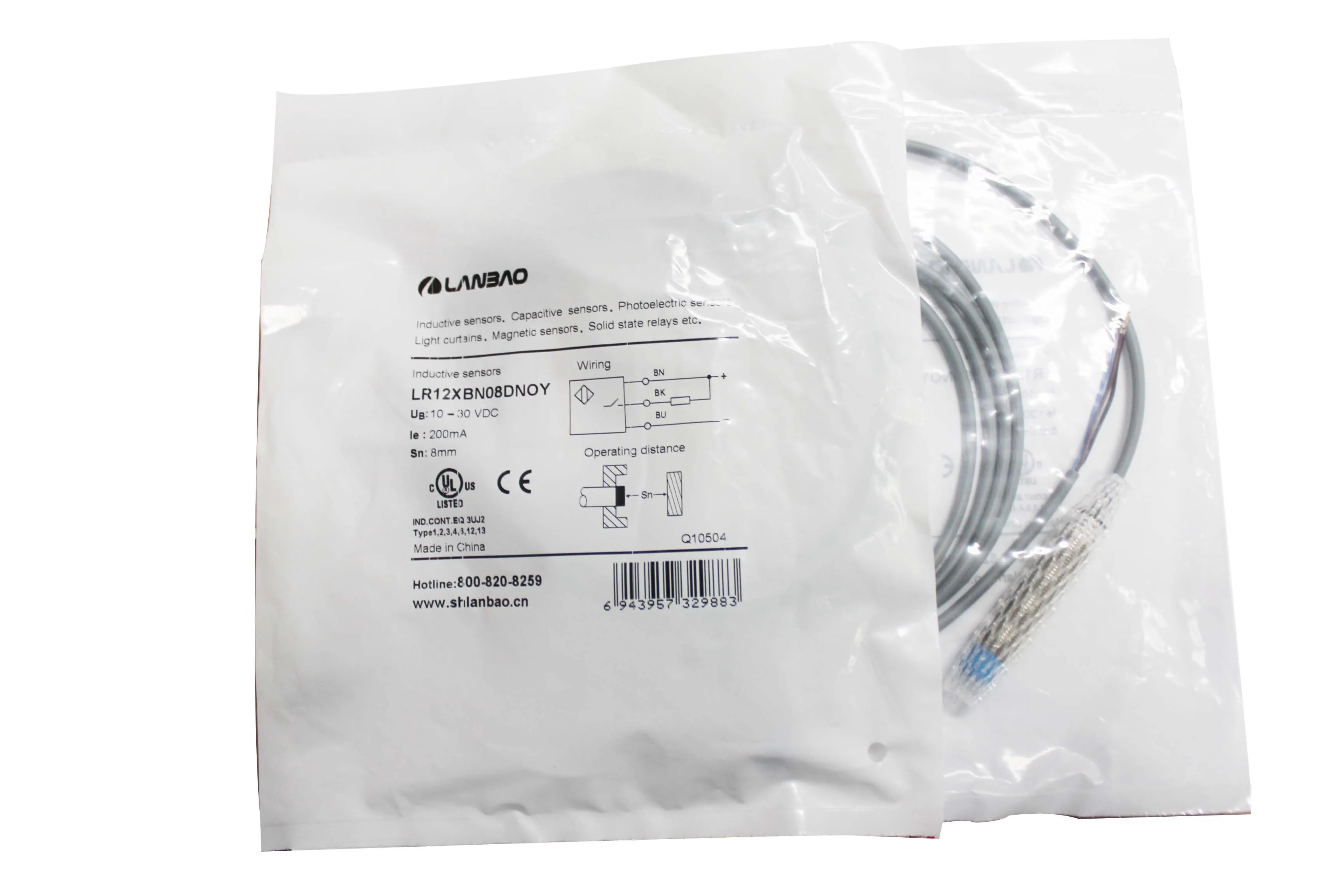 Lanbao LR12X положение кабеля сенсор Индуктивный переключатель DC 2