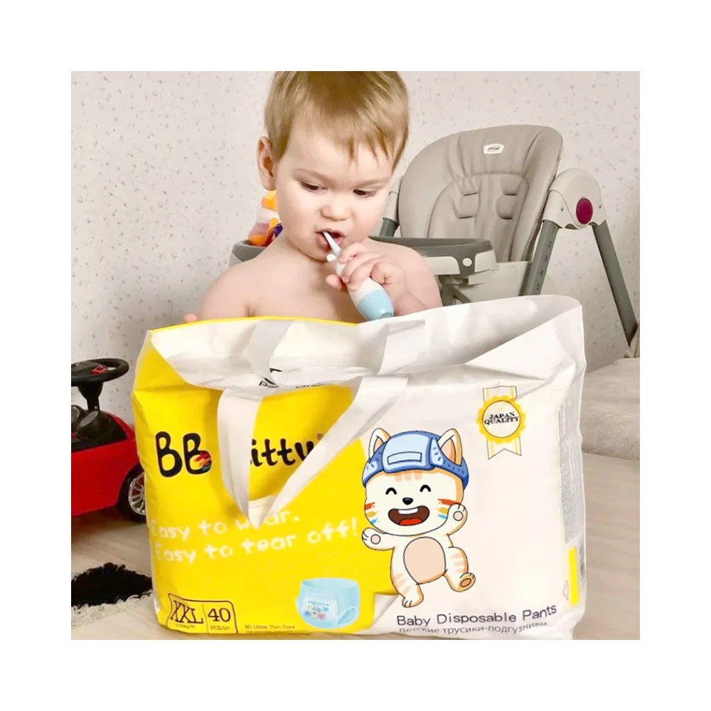 BB Kitty Premium Diaper Wholesaling 50 Pcd Pants Wholesale Baby Diaper For Sale 50 Pieces In Bales Europe