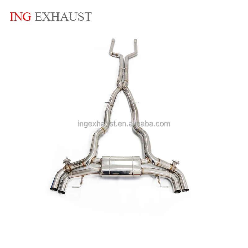 ING Stainless Steel Exhaust System Performance Catback For BMW 7 Series 760LI 2016 With Muffler Valves Exhaust Pipes