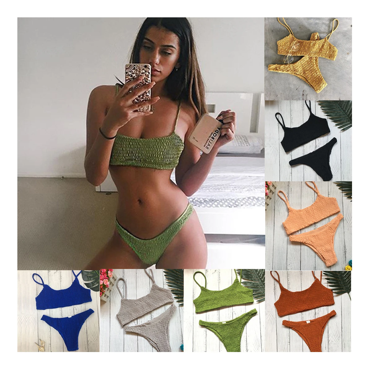 M03 Hot selling basic 16 color sexy bikini 2022 womens swim suits