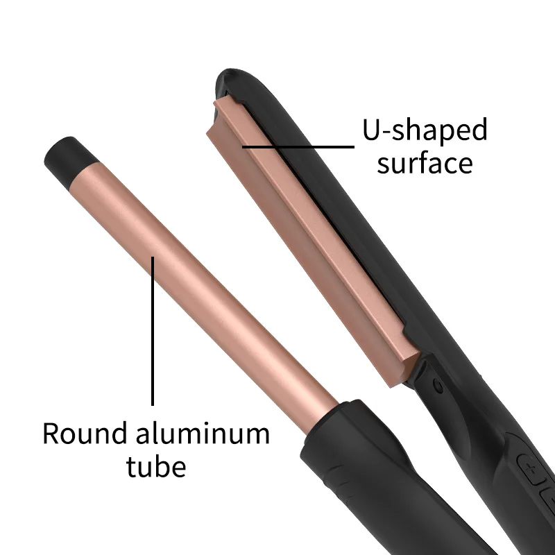 SMET Fashion Women Steam Anti-scalding Ceramic Flat lron Curling lron and Straightening Tools for Home