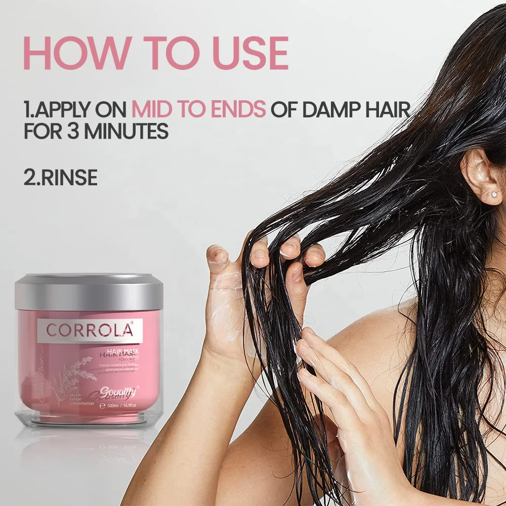 CORROLA Wholesale Keratin Citric Acid Hair Mask Color Protect Collagen Hair Treatment Mask