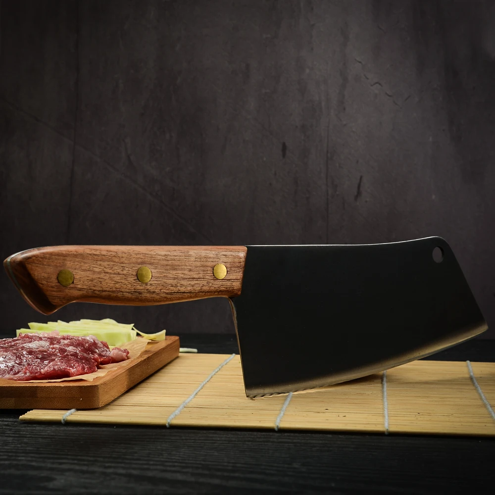 Xingye 7 Inch Ultra Sharp Vegetable Meat Chopping Full Tang Black Blade Stainless Steel Wholesale Knives Kitchen Knife Cheap