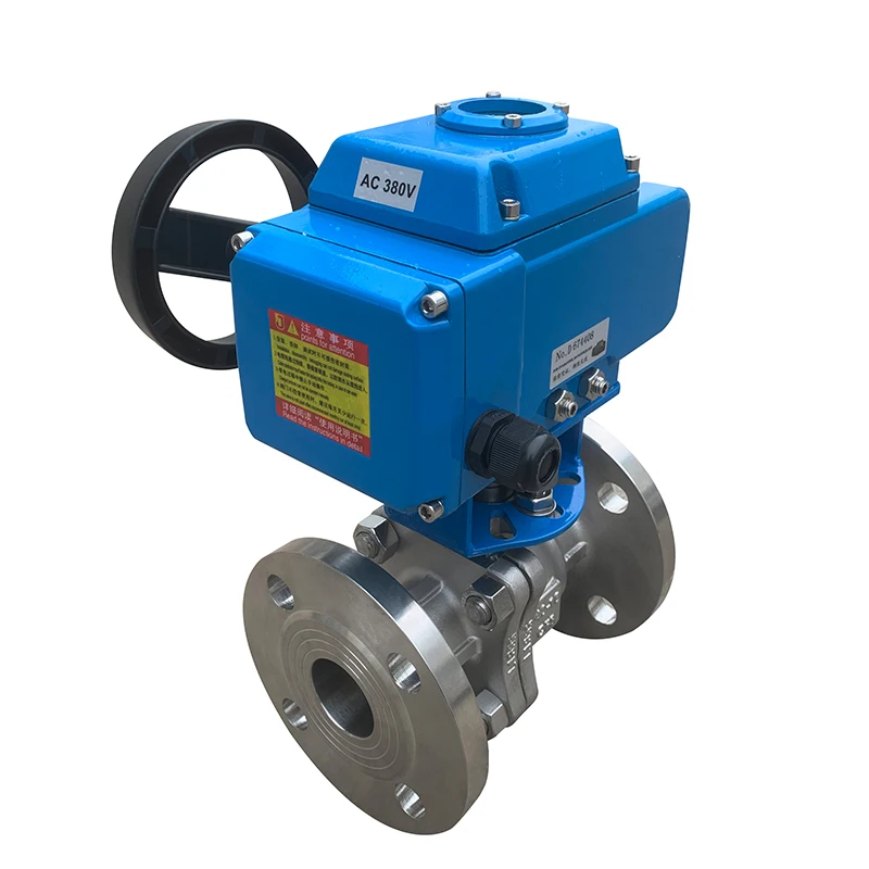  stainless steel ss316 304 PN16 flanged cf8m ball valve with electric