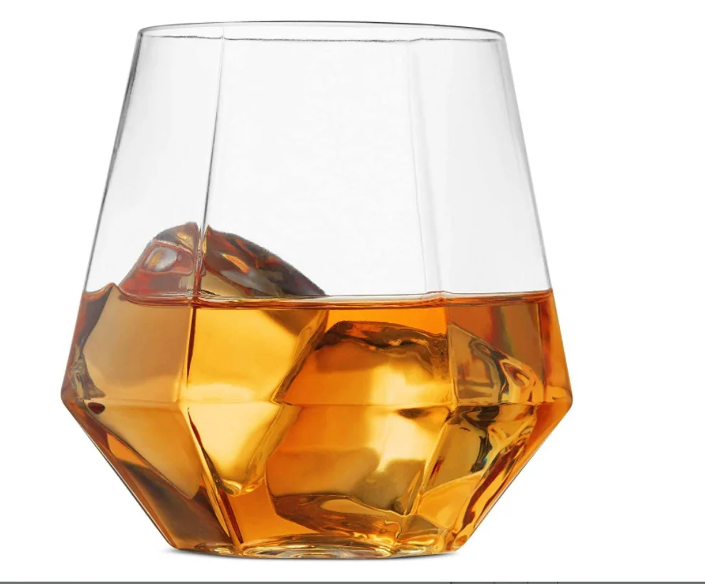 10 oz 16oz Wholesale Bpa Free Drinking Stemless pet Tritan shot whiskey plastic wine glass