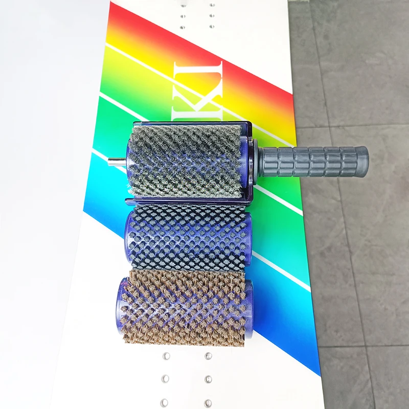 Roller Roto Brush for Cross-Country Ski Waxing Fits Hex Shaft Stainless Steel Horse Hair Nylon Handle and Safety Shield Hood