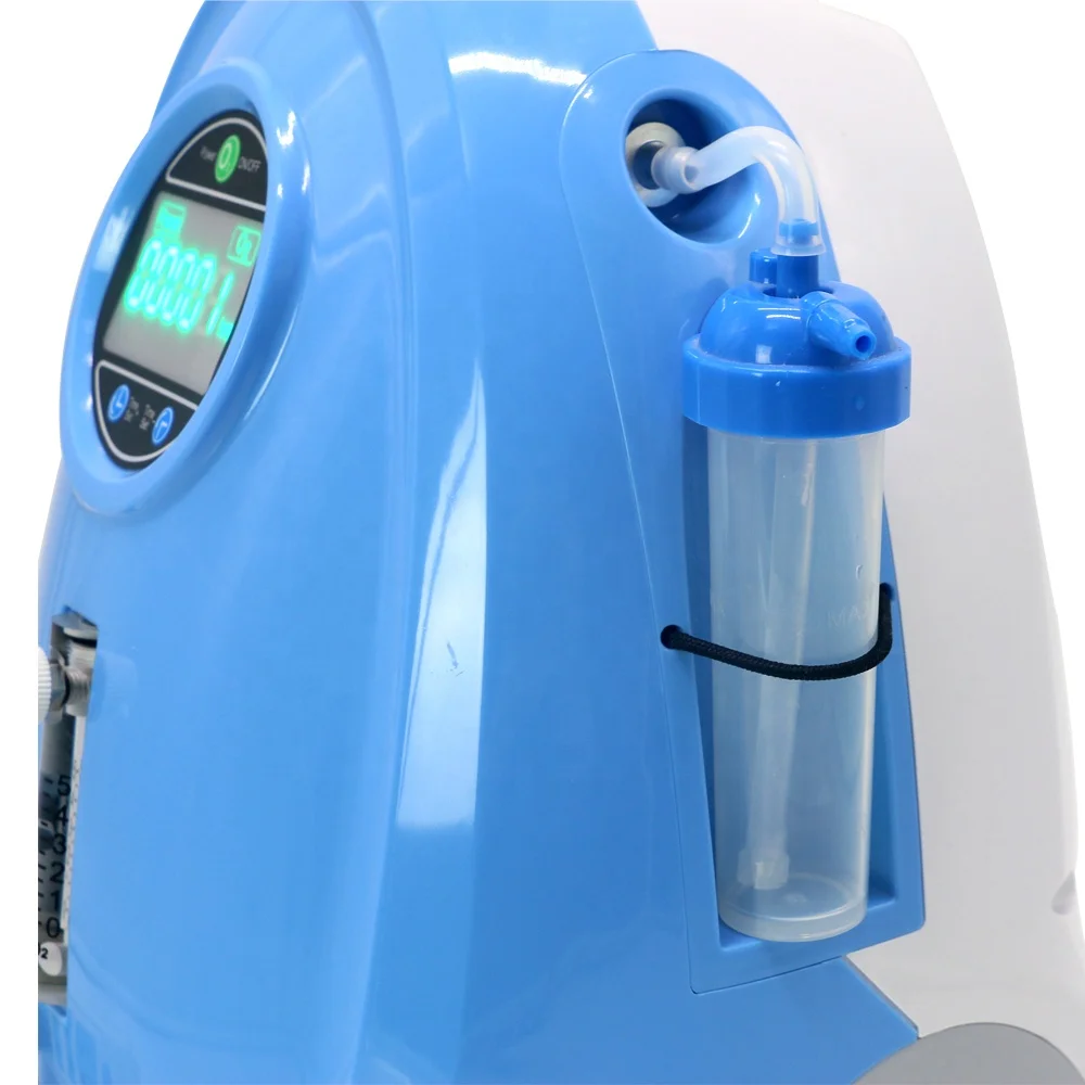 HACENOR Small Low Noise 1-5L Adjustable Continuous Flow Oxygen Concentrator Home Use 5L Oxygen Concentrator