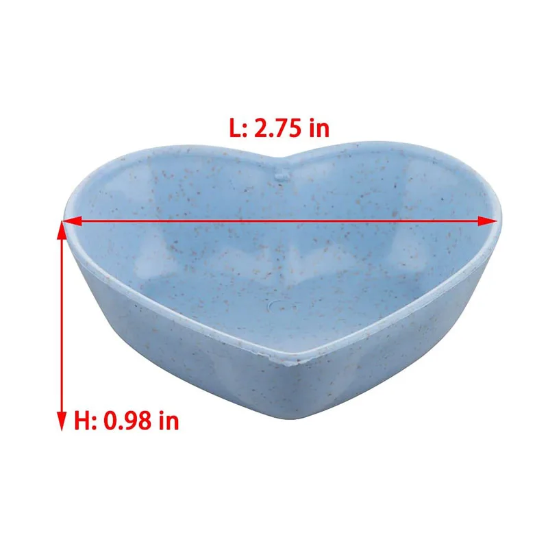 Hamster Heart Shape Food Dish Small Cute Shape Food Bowl for Hamster Hedgehog Small Animals