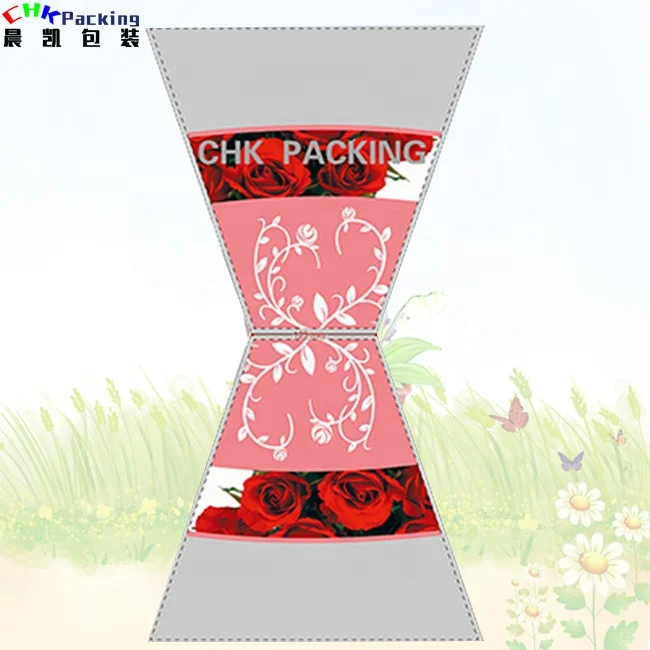 CHK packing plain plants flower print pots wrapping plastic packaging sleeves with the microhole