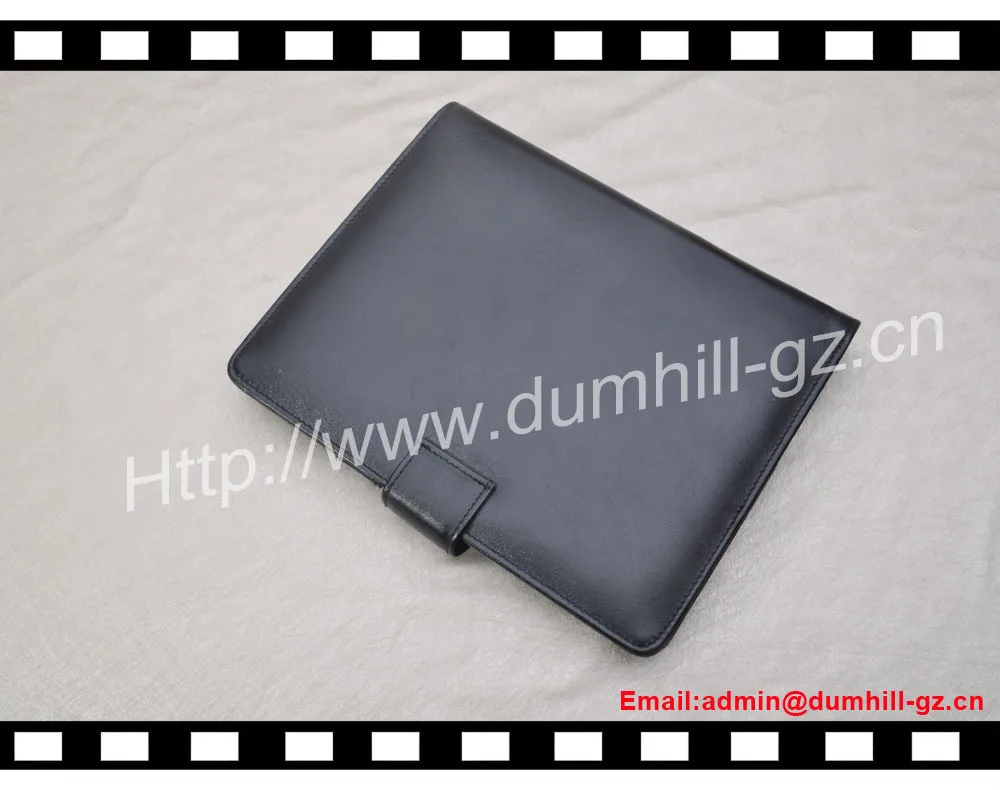Office document holder A5 Business Leather holder with paper pad iron clamp