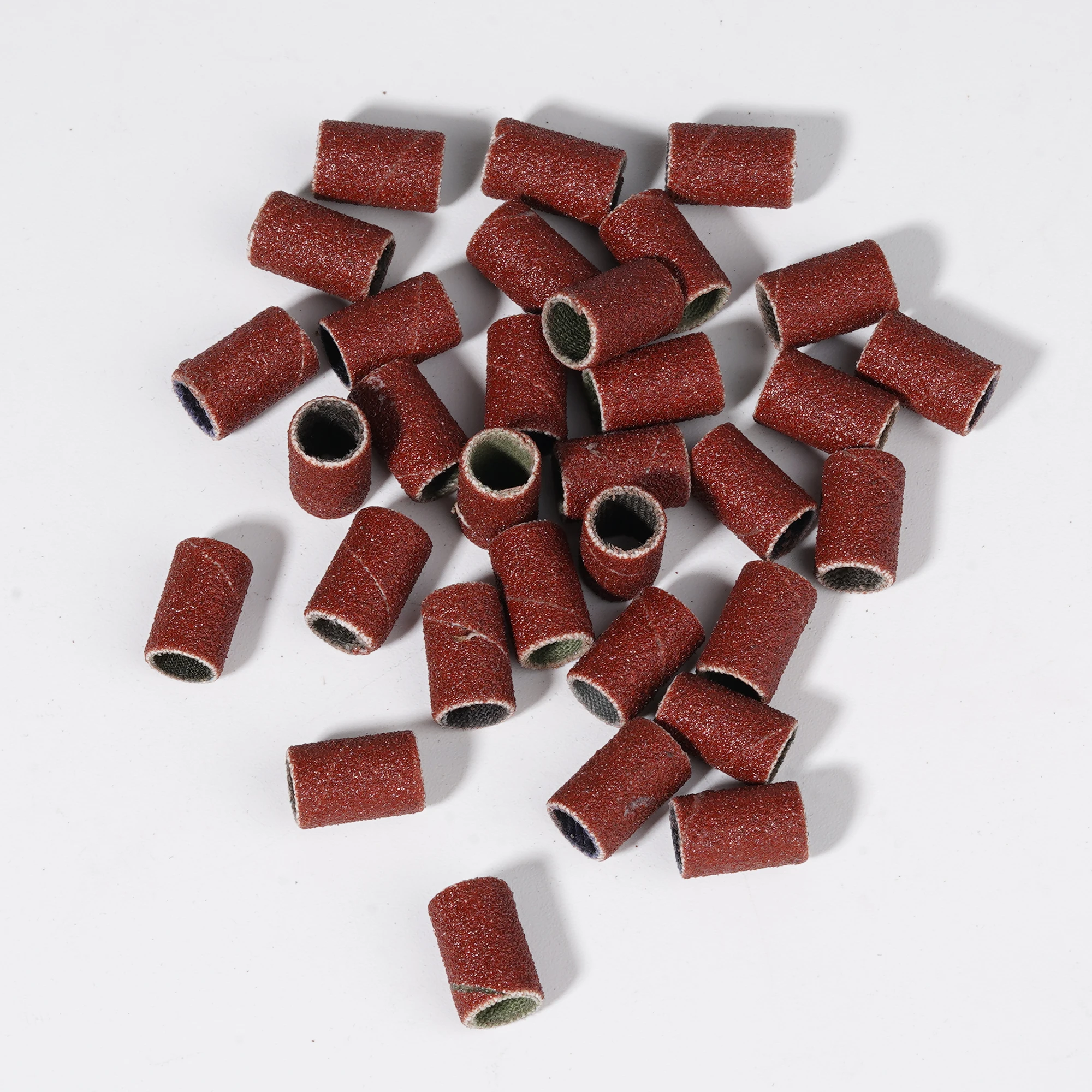 Wholesale 6.35mm Manicure Aluminum Oxide 100pcs/box Sanding Bands Set Remove Gel Polish