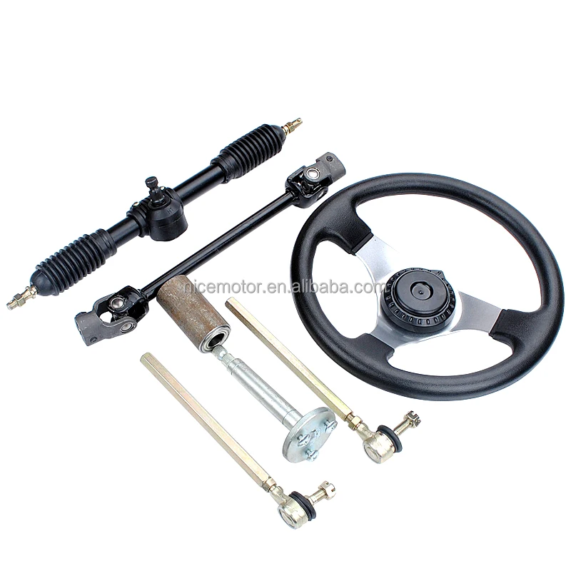 Рулевое колесо 300 мм, рулевая тяга, регулируемый вал, наборы рулевых тяжек для карт ATV UTV 110cc 125cc 140cc 150cc