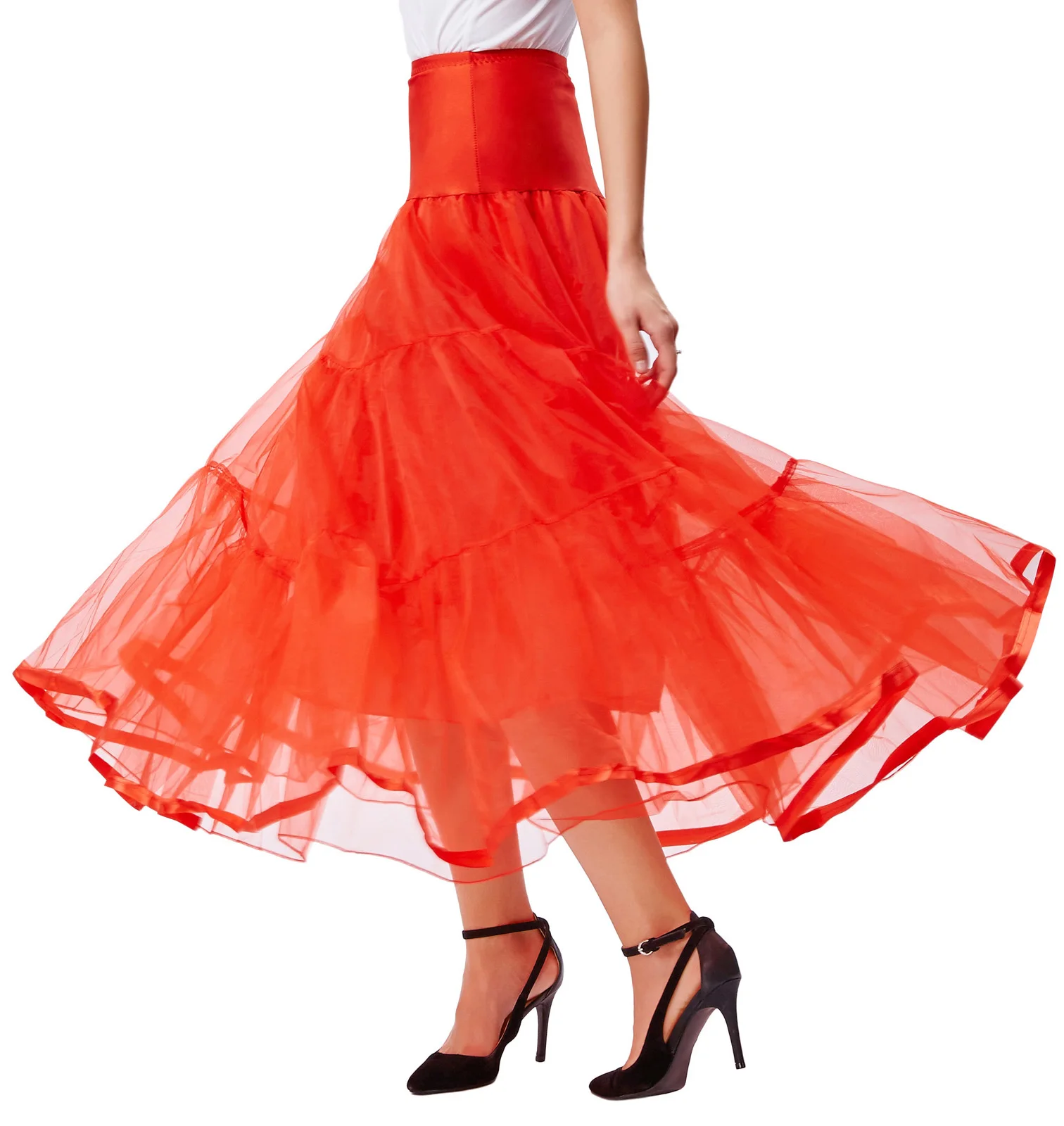 
SLA02038 SD Womens Voile Crinoline Petticoat Underskirt For Retro Dress Vintage Dress 