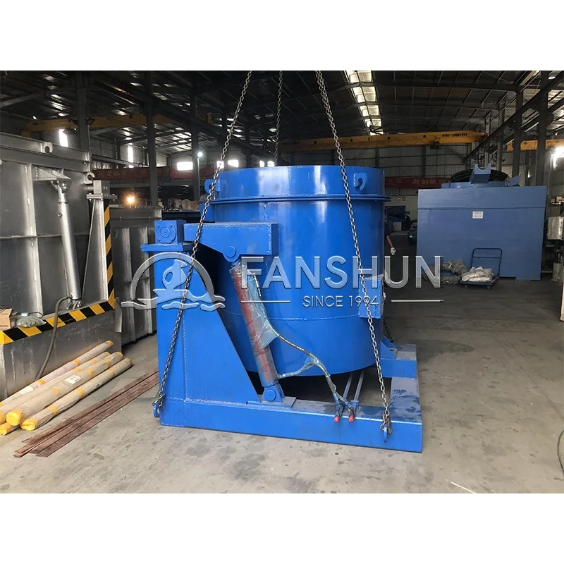ingot crucible furnace machine induction metal aluminium furnace  tilting type melting furnace
