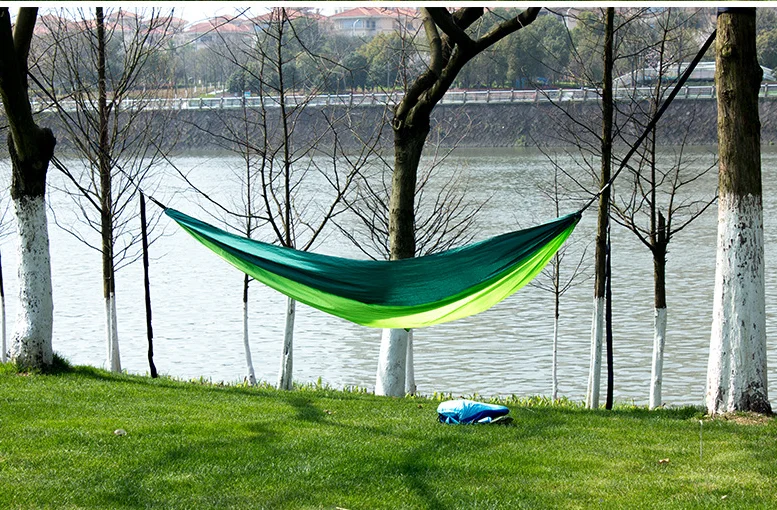 Portable Hammock Swing 2 Person Double Mosquito Net Hammock Chair Parachute Nylon Garden Outdoors Camping Hammocks