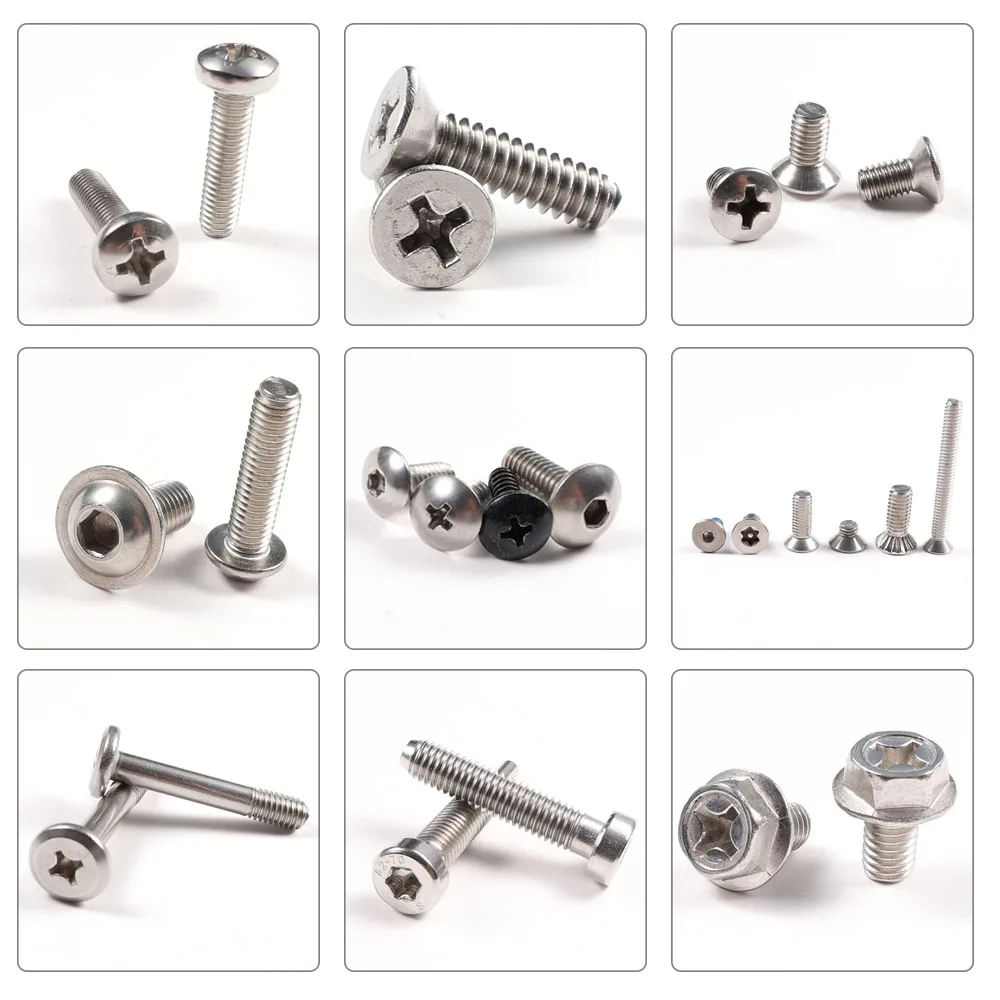 Custom Black Electrophoresis Stainless Steel A2 A4 Machine Screw Bolt with Washer