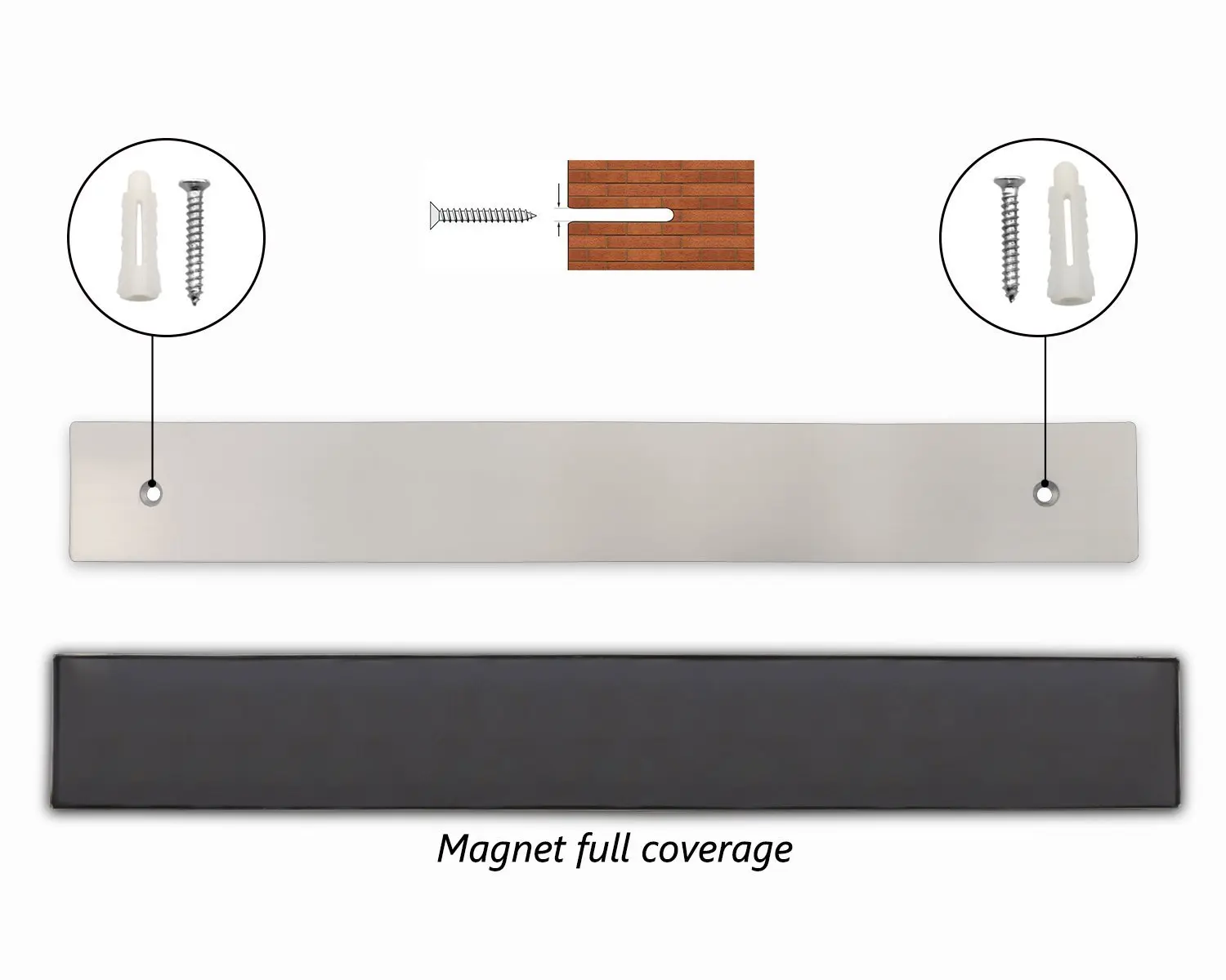 Stainless Steel Kitchen Magnetic Knife Utensil Holder for Home Organizer
