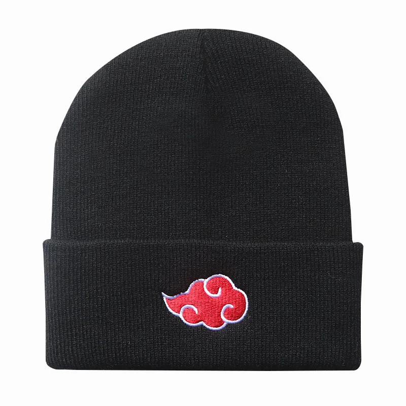 14  style Akatsukied Logo Anime Casual Beanies for Men Women Knitted Winter Hat Red Cloud Hip-hop Skullies Hat Unisex Caped