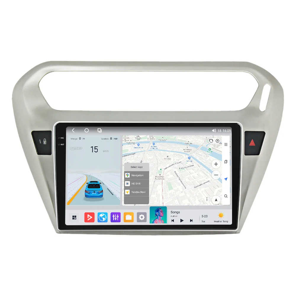 MEKEDE MS 8G+256G Android car touch screen video radio gps navigation for Peugeot 301 2013-2016