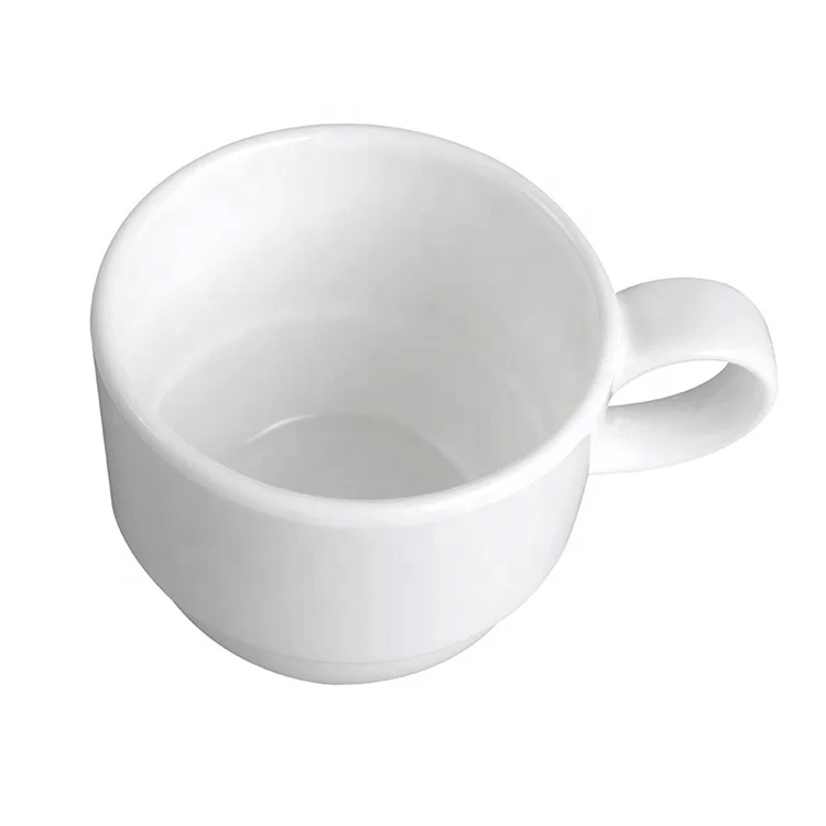 Factory Wholesale Cheap Bulk White Plastic Melamine Coffee Tea Cup Plate Saucer Set