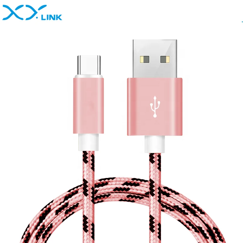 
XY-link Fast Charging Nylon Braided Tiger Pattern USB Cable Phone Charger for Typec Cable 