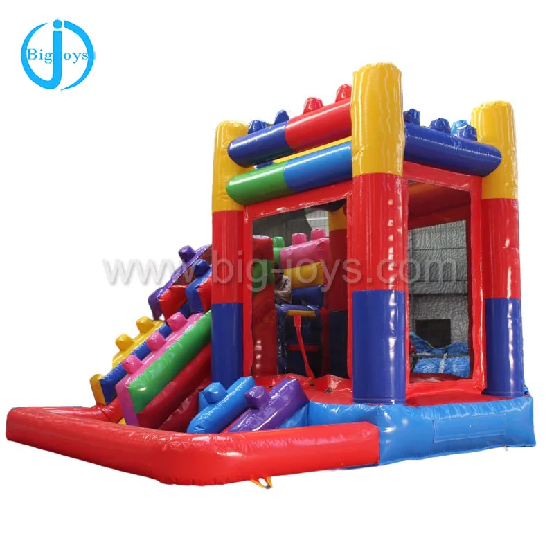 block brick theme inflatable air bouncer