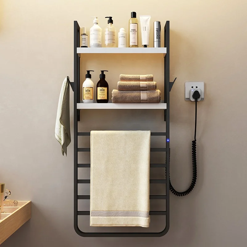 Wholesale Towel Warmer Wall Mount Electric Plug-in/Hardwired Heated Towel Dryer Rack Black Finish