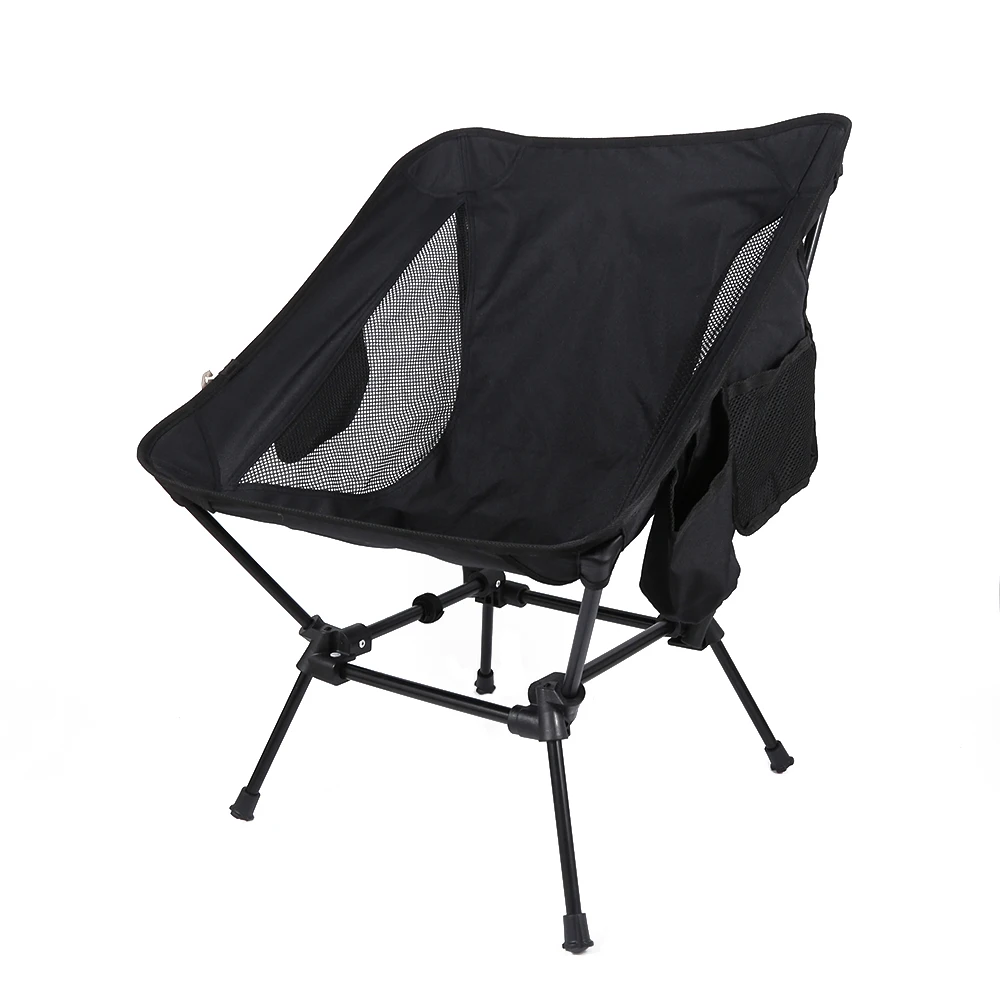Portable Fishing Beach Chair Outdoor Camping Portable Folding Moon Chair With Cup Holder