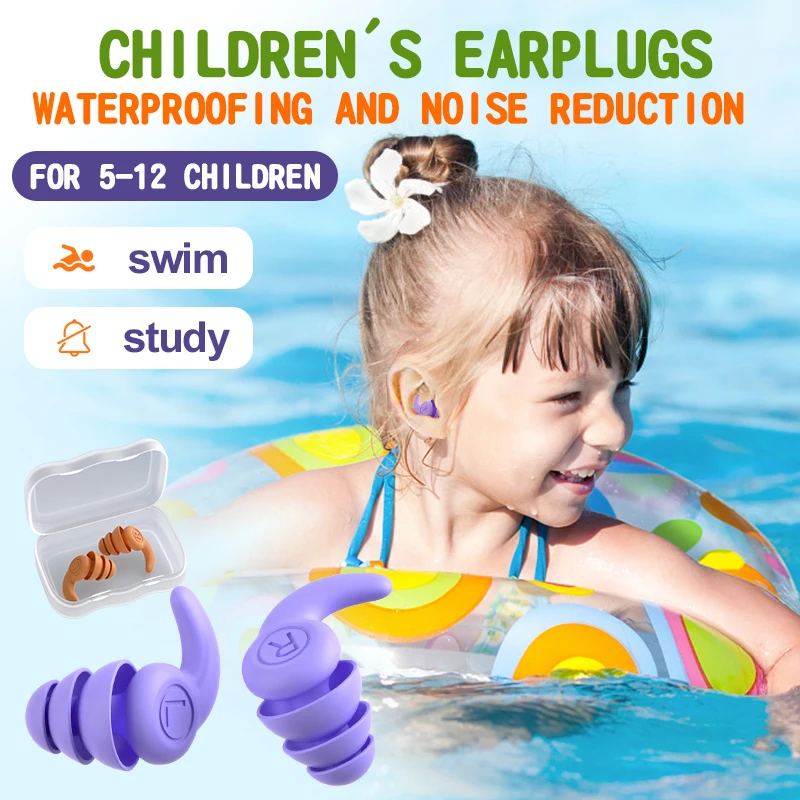 Fourth generation nano silicone noise reduction earplugs 3layers noise cancelling children adults waterproof earplugs anti noise