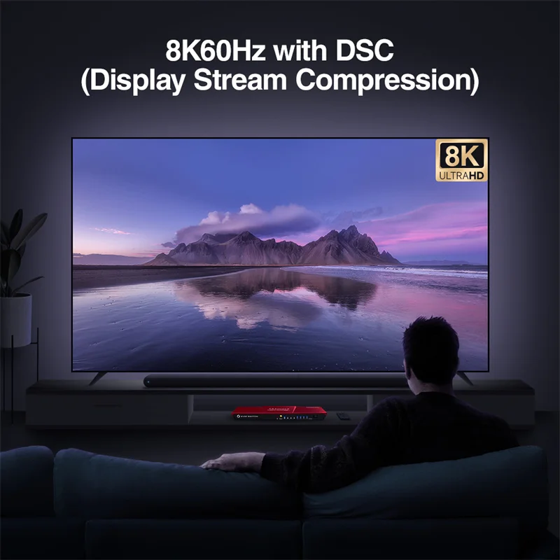 TESmart OFjgear Wholesale 8K HDMI 2.2 KVM Switcher 4 port for 4 hosts sharing 1 keyboard/mouse/display OEM/ODM