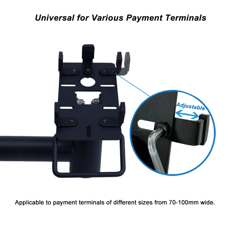 Dual screen cylinder Cash Register stand adjustable pole mounting solution vesa mount stand for checkout counters