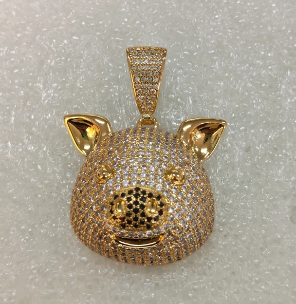 icy diamond swirl unicorn pendant necklace