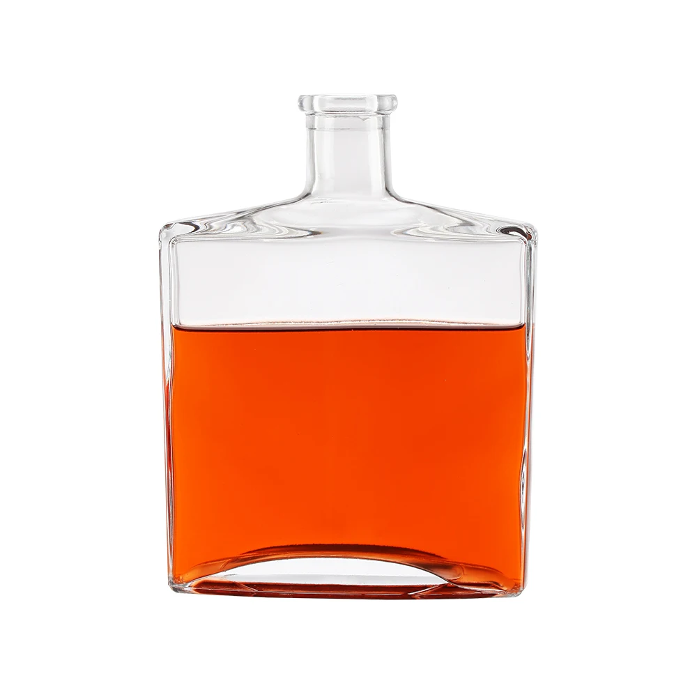 Wholesale 500ml Premium Clear Square Wine Vodka Whisky Rum Brandy XO Cognac Tequila Spirits Glass Bottles