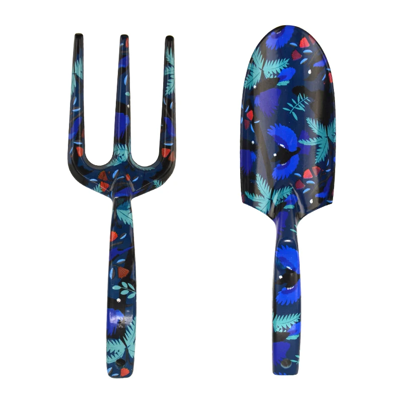 China factory cheap price cute small size 3 piece metal mini garden hand toll set tools with printing