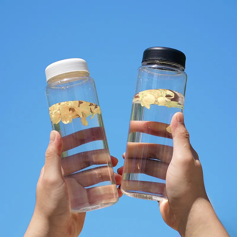 Convenience frosted water cups students large capacity sports space cups with tea separated plastic cups gift wholesale